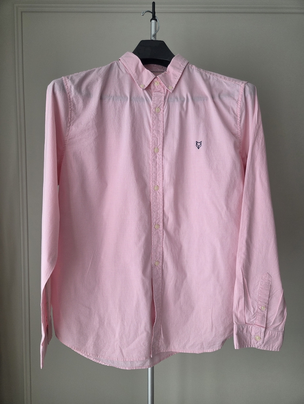 Prince & Fox Men's Pink Button-Down Oxford Shirt with Logo